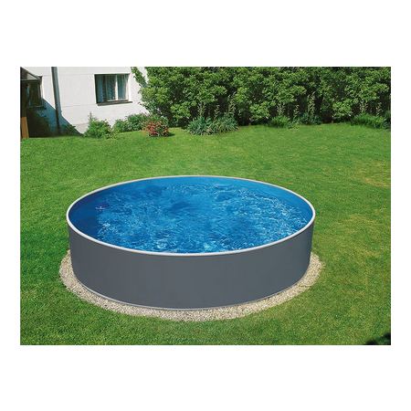 Piscine en acier Azuro D5.5 x H1.2 m Graphite / Blanc