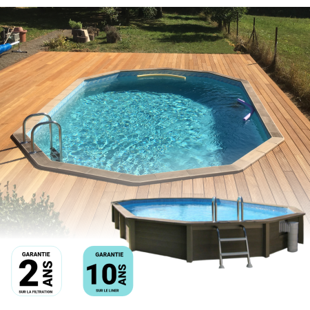 Kit Piscine Béton Aspect Bois Allongé 787x472x143cm
