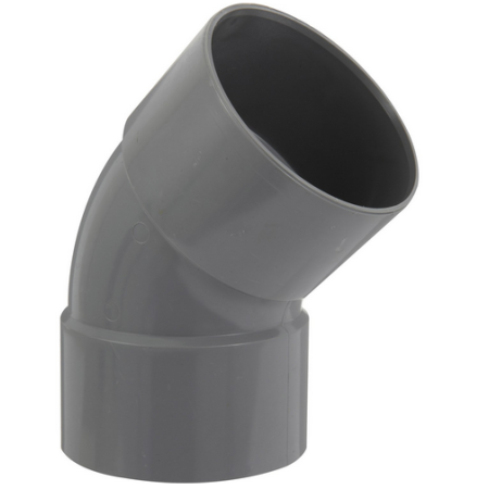Raccord PVC évacuation Coude 45° 50mm FF