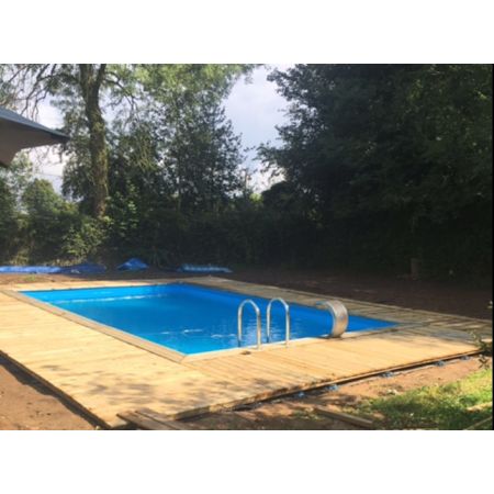 Piscine bois UBBINK LINEA 800x500x140cm Liner Bleu