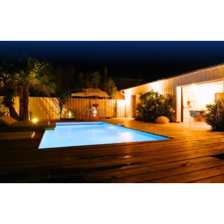 Piscine Bois Lenny Rectangulaire avec Escalier droit 720x400x145 cm 