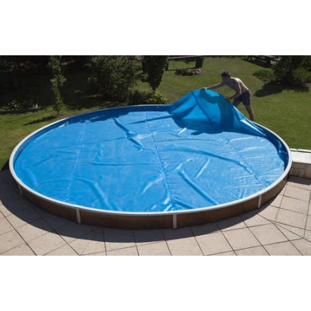 Bâche à bulles 180μ bleu pour piscine acier ronde Ø 460 cm