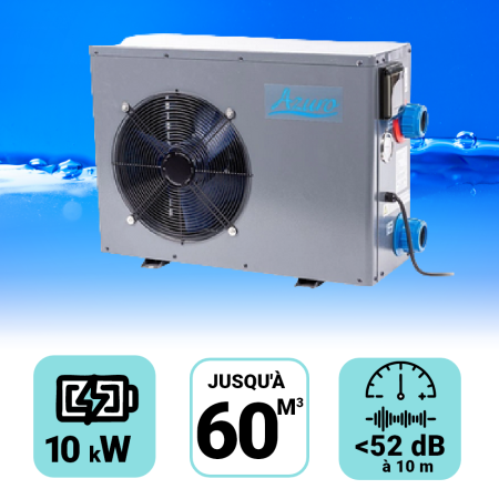 Pompe à chaleur Azuro 10 kW + WiFi pour piscine de 60m3