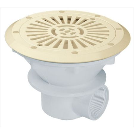 Bonde de fond D210 mm avec grille ABS modèle Parker Beige piscines liner et préfabriquées 