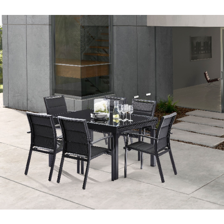 Ensemble de Jardin Noir MODULO 4 Personnes 