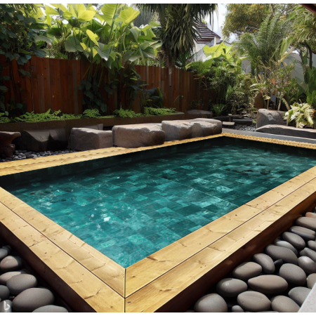 Kit Piscine Bois Hors Sol Rectangulaire Luxe  620x420 x 130 cm