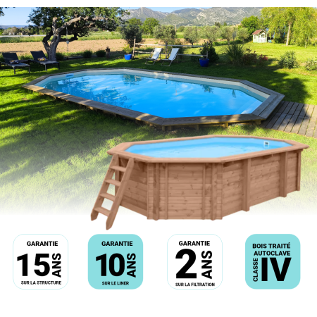 Piscine bois Super Lucci avec Escalier 