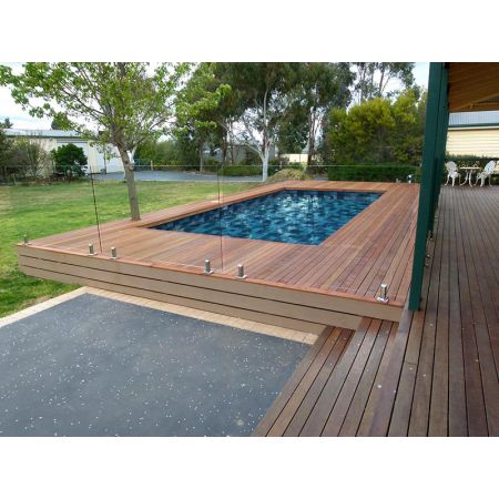 Piscine Bois Luxe Rectangulaire 470x270x145 cm Pierre de Bali