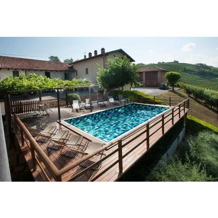 Piscine Bois Luxe Rectangulaire 520x320x131cm Pierre de Bali