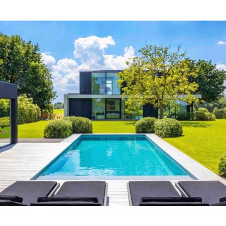 Piscine Bois Diana Rectangulaire avec Plage Immergée + Escalier 820x420x145 cm