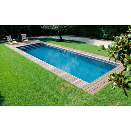 Piscine Bois Supreme Rectangulaire avec Escalier 1220x520x145cm