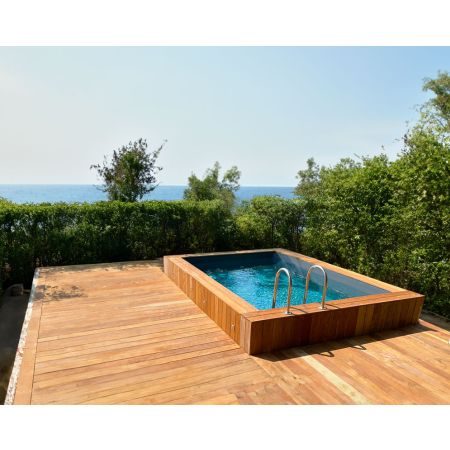 Piscine Bois California Rectangulaire Luxe 520x220x131 cm 