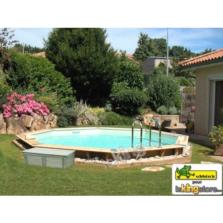 Piscine bois UBBINK OCEA 510x120cm Liner Sable