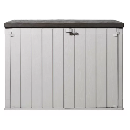 Coffre de Jardin en Résine STORAWAY+2XL 2270L Taupe/Marron