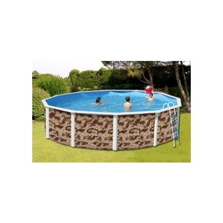 Piscine Ronde CAMOUFLAGE Acier 350cm x H 120 cm