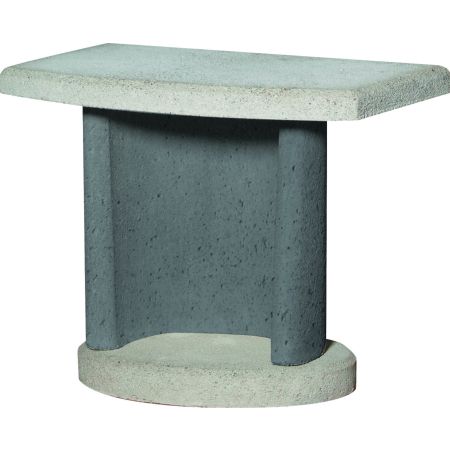 Table d'Appoint Anthracite et Blanc 70x40x55cm