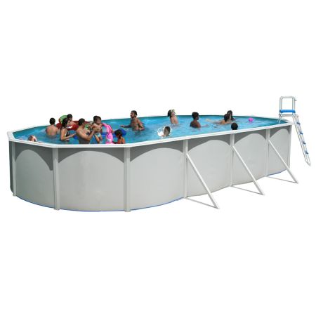 Piscine Allongee OVALADA Acier 550cm x 366cm x H 120cm + Kit d'ete 