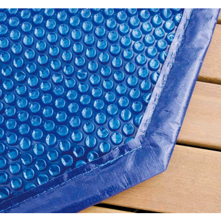 Bâche à bulles 500μ Bleu Bordée pour piscine ronde acier ⌀6m