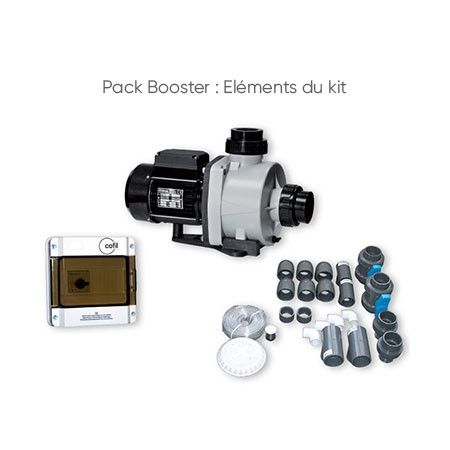 KIt balnéo membrane 150/100e 4 buses gris clair +booster 2cv