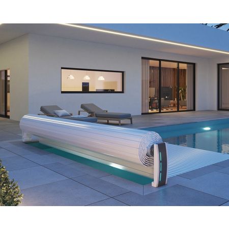 Volet roulant Hors sol électronique BALI pour piscine rectangulaire 420x320cm 