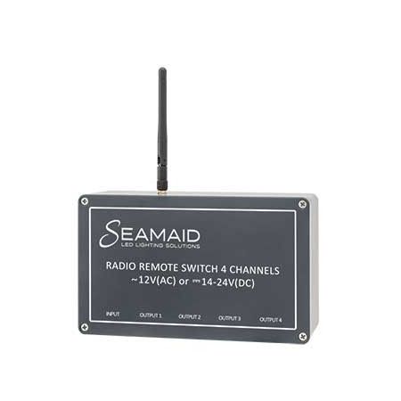 Boitier radio 4 canaux + telecommande 8 boutons 12V(AC)/460W