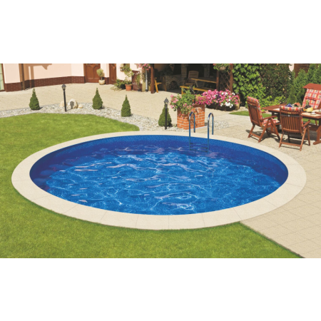 Piscine Ronde Ibiza Acier à enterrer D6x1.5m + Liner Mosaïque  