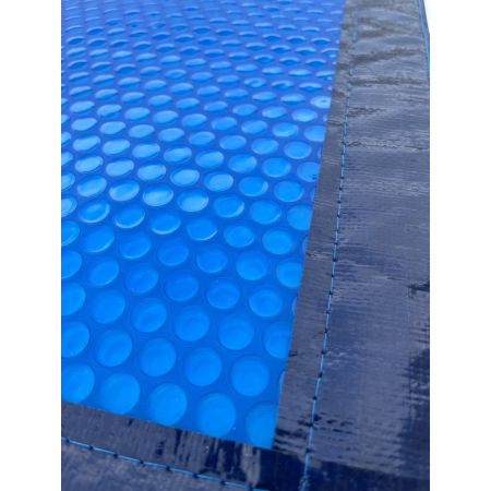 Bâche à bulles 400μ Bleu pour piscine ronde hexagonale ⌀395 cm