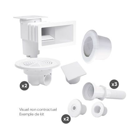 Kit pièces à sceller VITALIA pour piscine liner 8 X 4