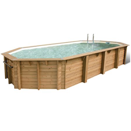 Piscine bois Allongée UBBINK AQUABELLE750x400x130cm Liner Sable 