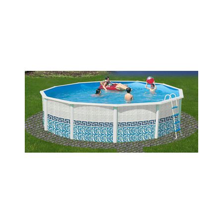 Piscine Ronde MOSAIQUE Acier 350 cm x H 120 cm LEKINGSTORE