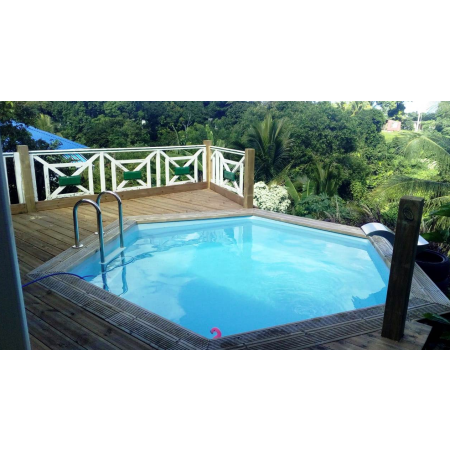 Piscine bois UBBINK OCEA 510x120cm Liner Bleu