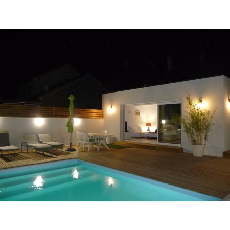 Piscine Bois Luxe Rectangulaire  avec Escalier 620x420x145cm