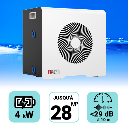 Pompe à chaleur Poolex Mag Full Inverter – Modèle 4 kW (Piscine 15 à 28 m³)