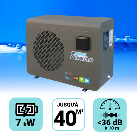 Pompe à chaleur Poolex Silverline - 7 kW pour piscine de 30-40m3