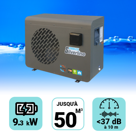 Pompe à chaleur Poolex Silverline - 9.3 kW pour piscine de 40-50m3
