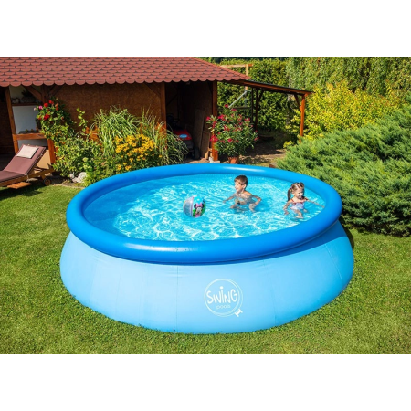 Piscine gonflable ronde Bleue ⌀457x107cm 