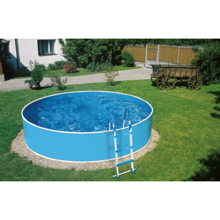 Piscine ronde en acier Azuro 240 - 2.40 x 0.9 m Bleu/Blanc