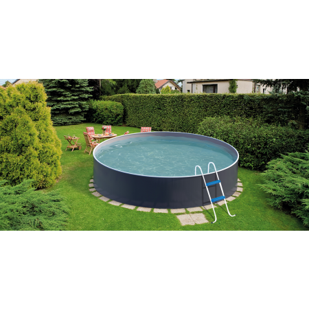 Piscine en acier Azuro D5.0 x H1.2 m Gris/ Blanc