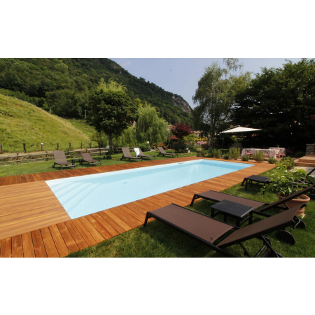 Piscine Bois Diana Rectangulaire avec Escalier D'angle 820x420x145 cm