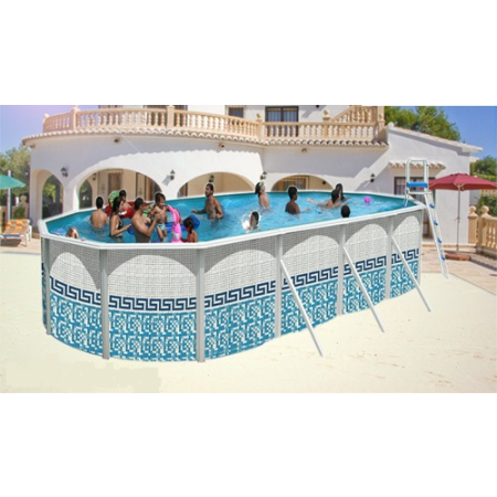 Piscine Allongee MOSAIQUE Acier 550 cm x 366 cm x H 120 cm 