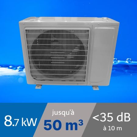 Pompe à chaleur EcoPac 8.7 kW pour piscine de 40-50m3 + bache de protection 