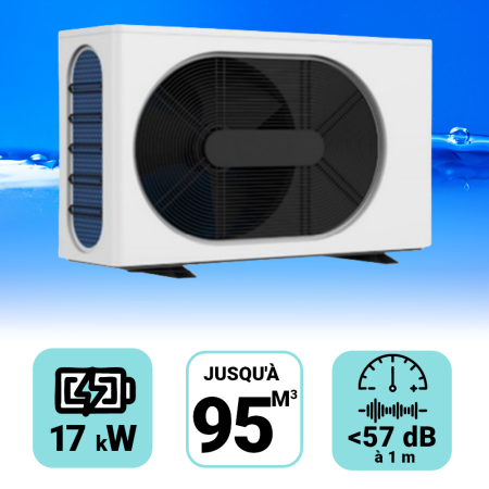 Pompe à chaleur Wega 17 kW Triphasée pour piscine de 75-95m3