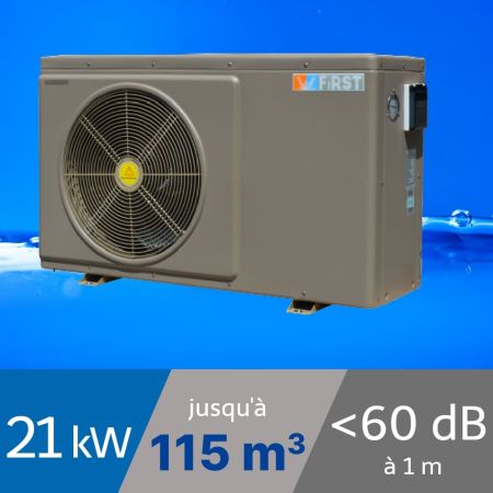 Pompe à chaleur W-First Triphasée 21 KW pour piscine de 90-115m3