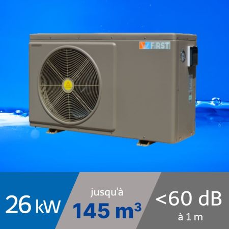 Pompe à chaleur Triphasée W FIRST 26 KW pour piscine de 105-145m3