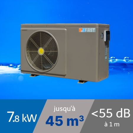 Pompe à chaleur W-First 7.8 KW pour piscine de 30-45m3