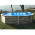 Piscine bois Octogonale Ronde BOHOL 460x94cm Liner Bleu