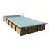 Piscine bois UBBINK LINEA 800x500x140cm Liner Bleu