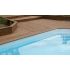 Piscine Bois Supreme Rectangulaire avec Escalier d'Angle 1220x520x145cm