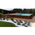 Piscine bois UBBINK LINEA 800x500x140cm Liner Gris