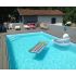 Piscine Bois Luxe Rectangulaire avec Escalier d'Angle 420x320x145cm